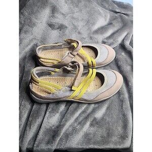 Sperry Top-Sider Womens 7M Tan Yellow Sailing Sandals Strappy Mary Jane Flats